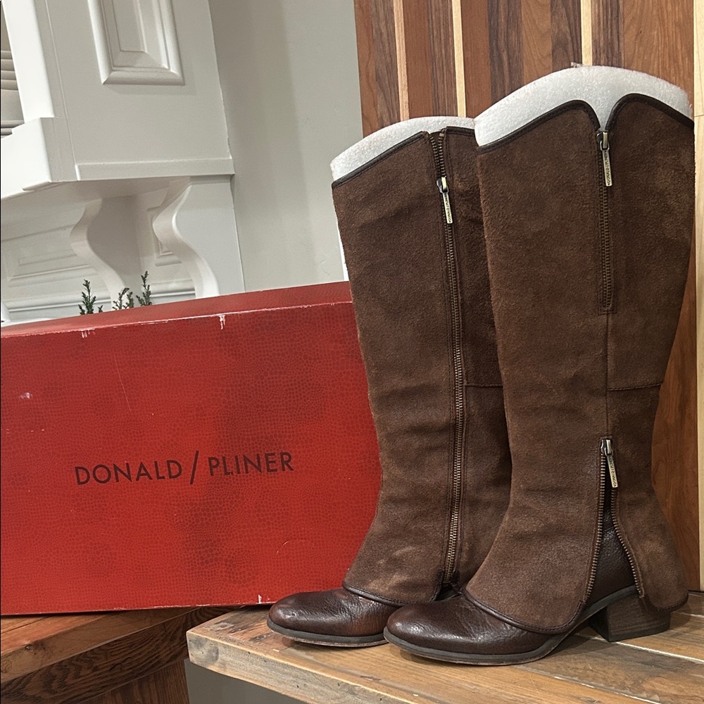 Donald J. Pliner Brown Suede Winter Boots